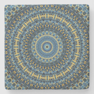 Posavasos De Piedra Resumen nocturno de Van Gogh Starry Groovy Boho Ma