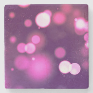 Posavasos De Piedra Resumen Orbs Pink/Purple Whimsical Design