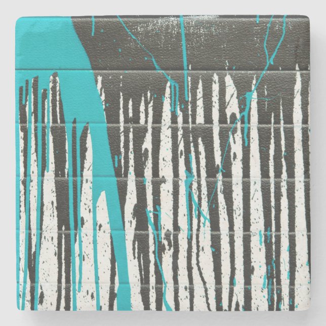 Posavasos De Piedra Resumen Paint Splatt Stone Coaster (Anverso)