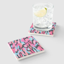 Posavasos De Piedra Resumen pop rosado