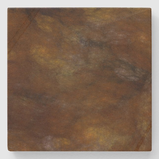 Posavasos De Piedra Resumen Rusty Marbleed Square Coaster (Anverso)