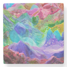 Resumen vibrante de la montaña de cristal