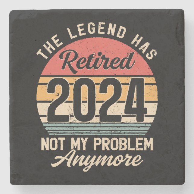 Posavasos De Piedra Retirado 2024 Ya No Es Mi Problema (Anverso)