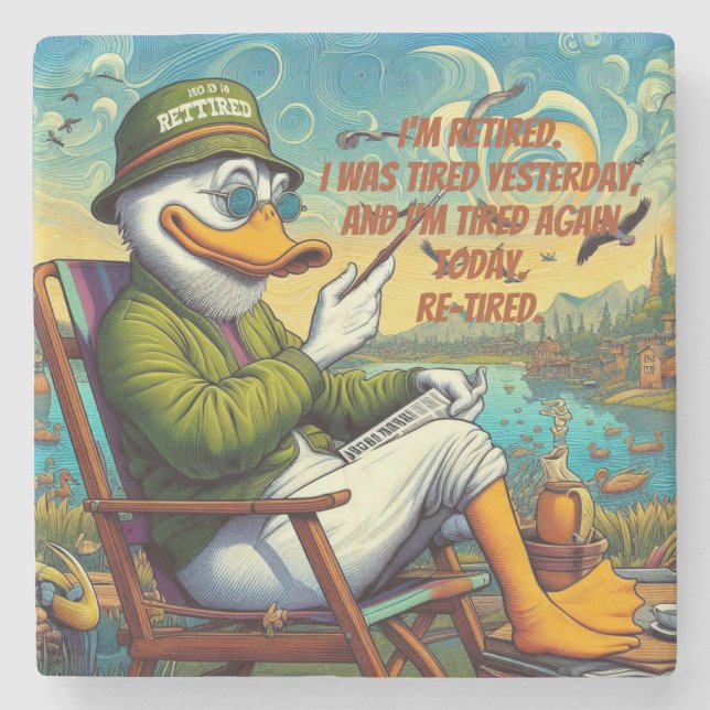 Posavasos De Piedra Retirado y Relajado (Anverso)