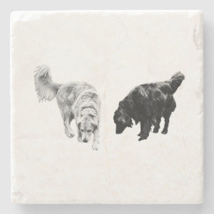 Posavasos De Piedra Retorno de tabla de brillo — Recuperar Duo
