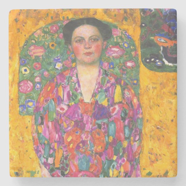 Posavasos De Piedra Retrato de Klimt de Eugenia Primavesi (Anverso)