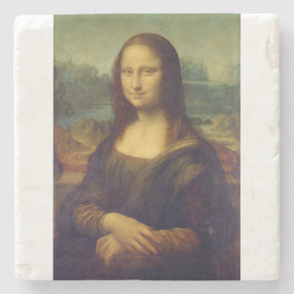 Posavasos De Piedra Retrato de la Mona Lisa del Giocondo por Leonardo