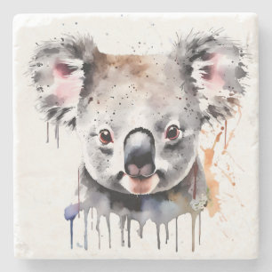 Posavasos De Piedra Retrato de oso de Koala