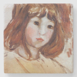Posavasos De Piedra Retrato de un joven Chica (por Berthe Morisot)