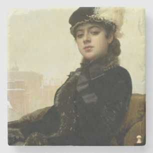 Posavasos De Piedra Retrato de una mujer desconocida, 1883