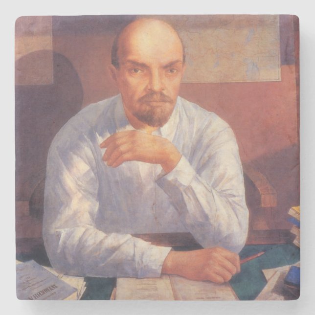 Posavasos De Piedra Retrato de Vladimir Lenin (Anverso)