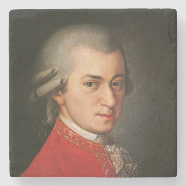 Posavasos De Piedra Retrato de Wolfgang Amadeus Mozart (Anverso)
