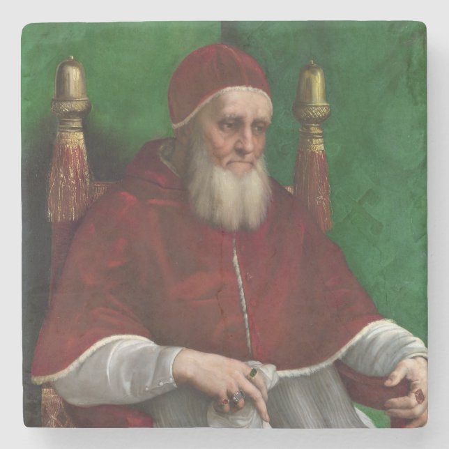 Posavasos De Piedra Retrato del Papa Julius II (de Rafael) (Anverso)