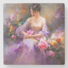 Posavasos De Piedra Retrato elegante