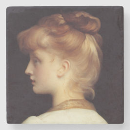 Posavasos De Piedra Retrato femenino desde atrás (de Frederic Leighton