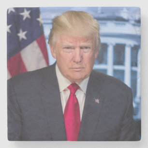 Posavasos De Piedra Retrato presidencial oficial de Donald Trump