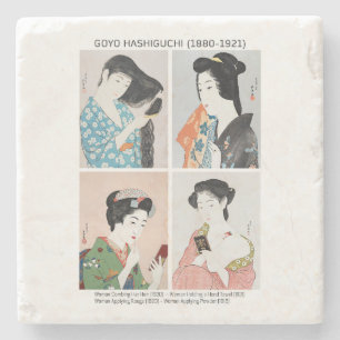 Posavasos De Piedra Retratos de mujeres japonesas - Goyō Hashiguchi
