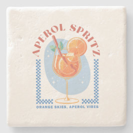 Posavasos De Piedra Retro Aperol Spritz Summer Cocktail Vibe