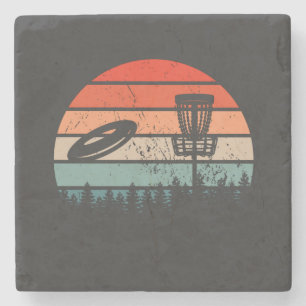 Posavasos De Piedra Retro de disco de golf