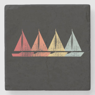 Posavasos De Piedra Retro de velero