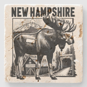 Posavasos De Piedra Retro New Hampshire