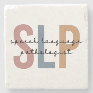 Posavasos De Piedra Retro patólogo del lenguaje de voz SLP
