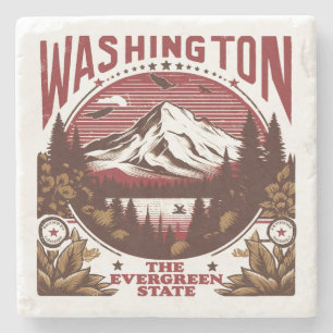 Posavasos De Piedra Retro Washington