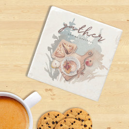 Posavasos De Piedra Reunión agradecida para dar gracias