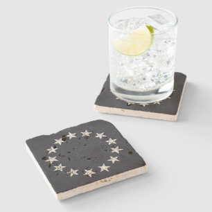 Posavasos De Piedra Revolución del vintage de 13 estrellas