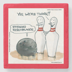 Posavasos De Piedra Rick London Cartoons Divertidos Comic Bowling 