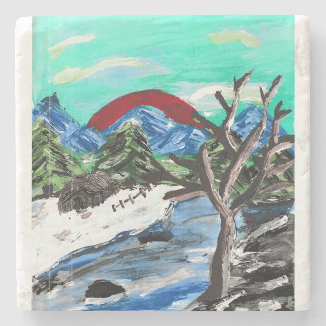 Posavasos De Piedra Río bonito (Anverso)