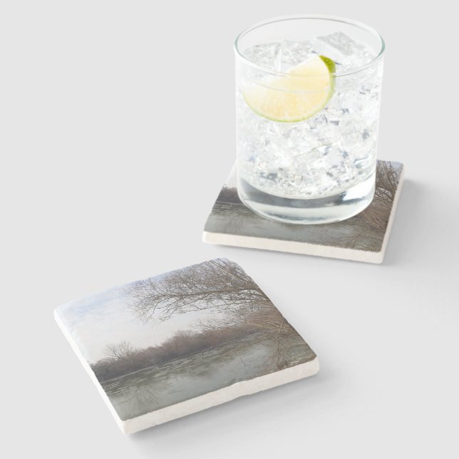 Posavasos De Piedra Río de Janeiro en invierno (Lateral)