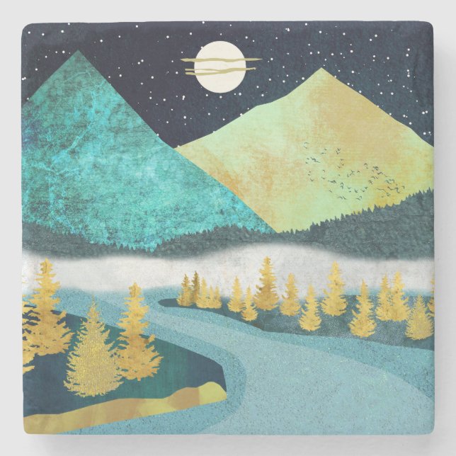 Posavasos De Piedra Río Dorado (Anverso)