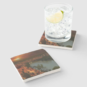 Posavasos De Piedra Río Murray Australia Atardecer, Coaster de Piedra