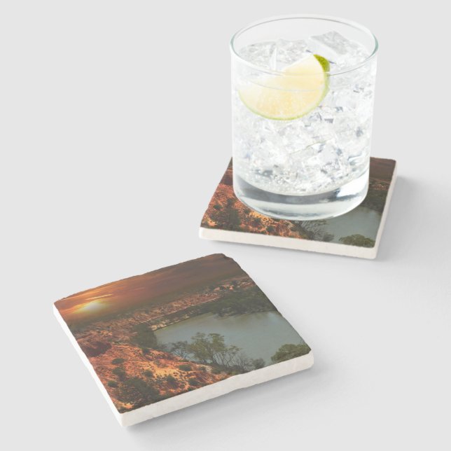 Posavasos De Piedra Río Murray Australia Sunset, Pascua de Piedra (Lateral)