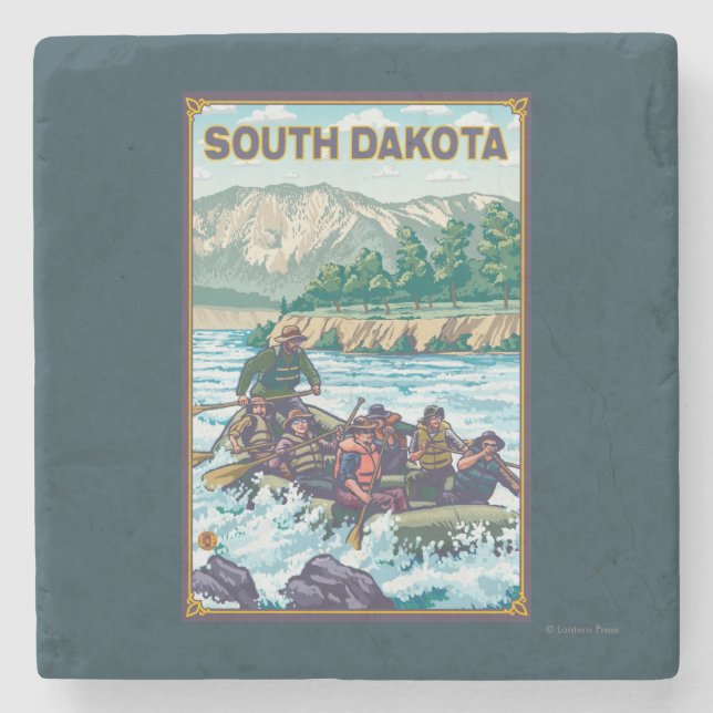 Posavasos De Piedra Río RaftingSouth Dakota (Anverso)