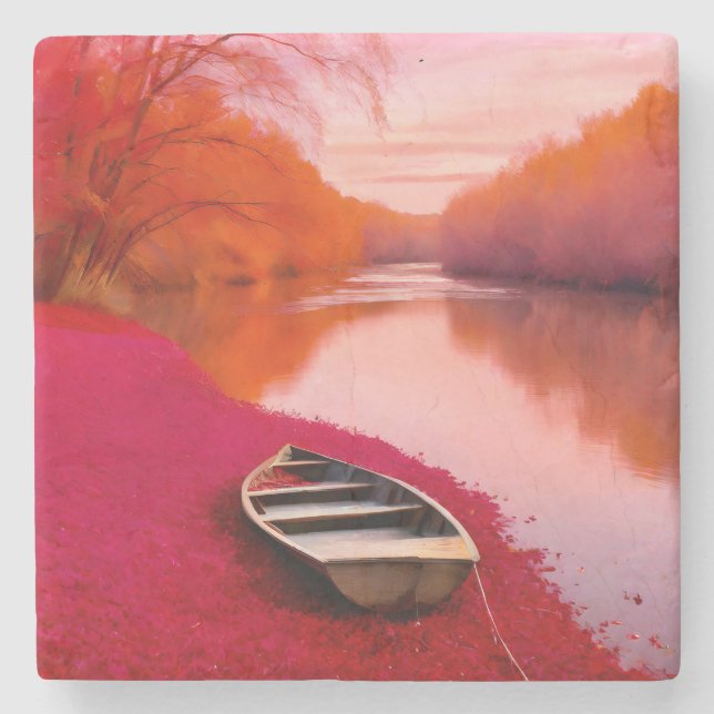 Posavasos De Piedra Río Rojo Sunrise (Anverso)