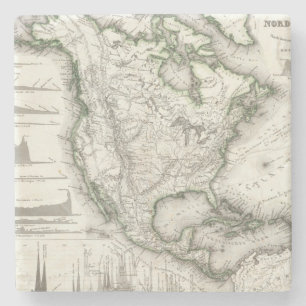 Posavasos De Piedra Ríos y montañas norteamericanos