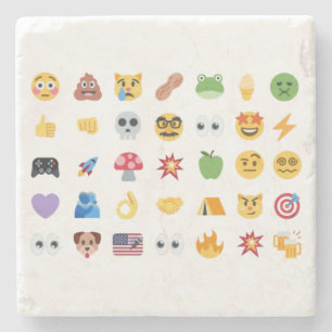 Posavasos De Piedra Roaring Kitty 35 línea de tiempo de emojis meme GM