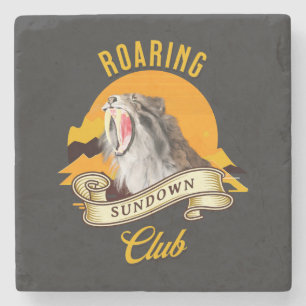 Posavasos De Piedra Roaring Sundown Club Sabertooth Tiger