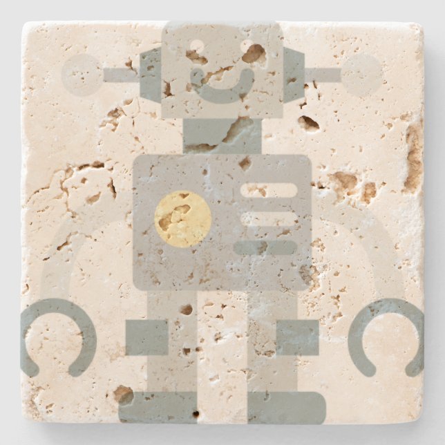 Posavasos De Piedra robot (Anverso)