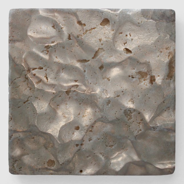 Posavasos De Piedra Roca Meteorita Metálica, (Anverso)