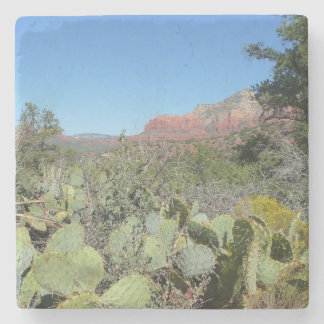 Posavasos De Piedra Rocas rojas y cactus I