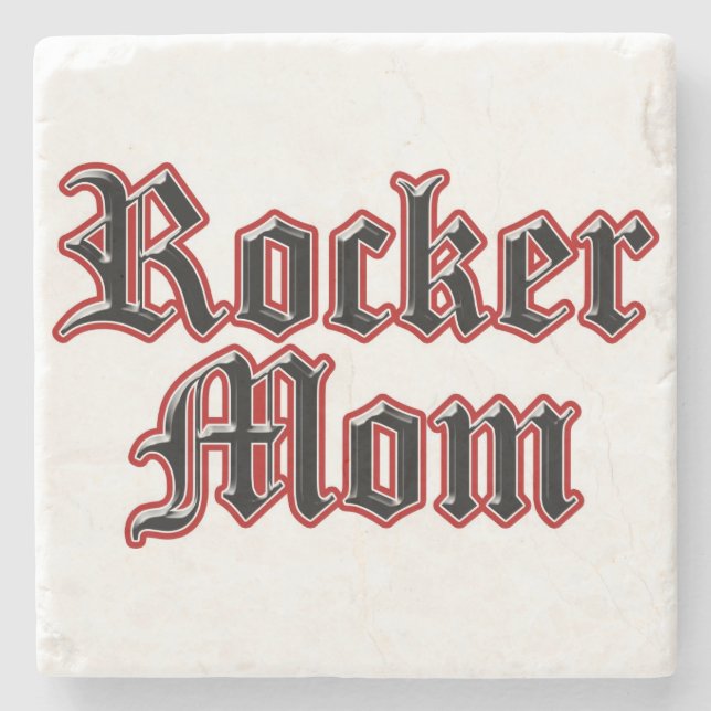 Posavasos De Piedra Rocker Mom (Anverso)