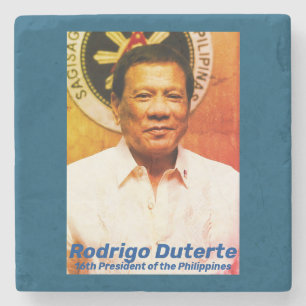 Posavasos De Piedra Rodrigo Duterte, 16° presidente de Filipinas