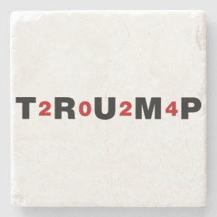 Posavasos De Piedra Rojo de Trump 2024