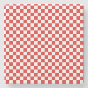 Posavasos De Piedra Rojo y blanco