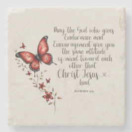 Posavasos De Piedra Romanos 15:5 Biblia Verse Image