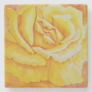 Posavasos De Piedra Rosa amarillo