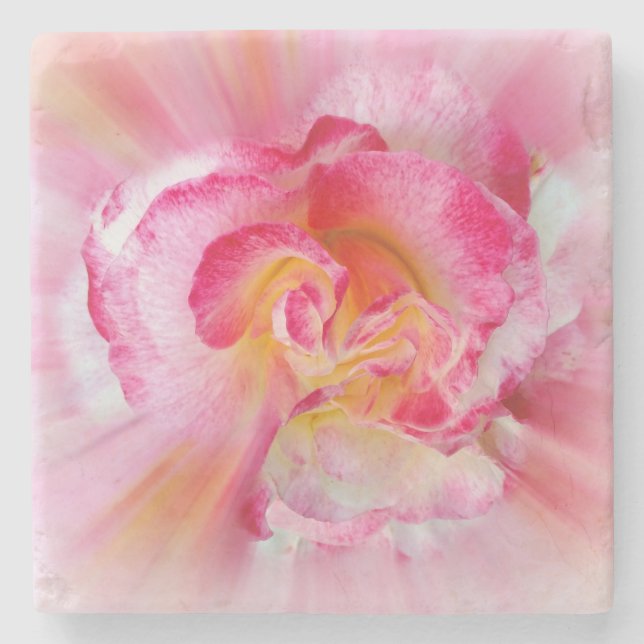 Posavasos De Piedra rosa amarillo (Anverso)